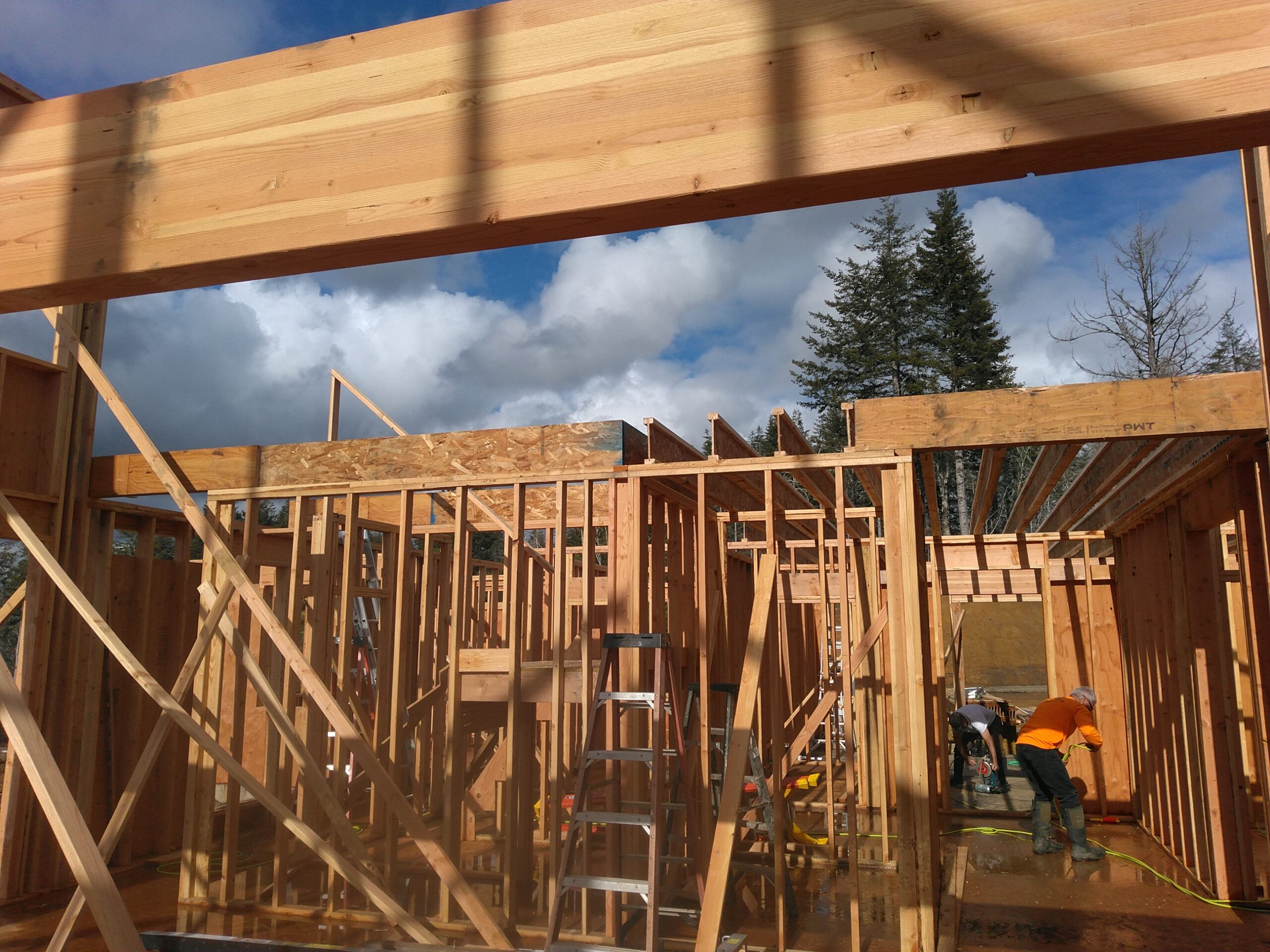 house beam installation